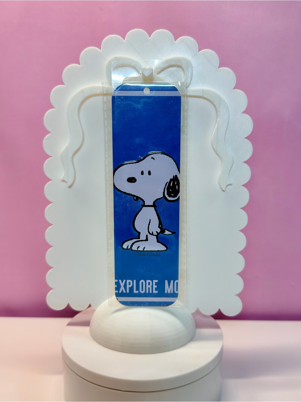Peanuts Blue Snoopy license plate bookmark